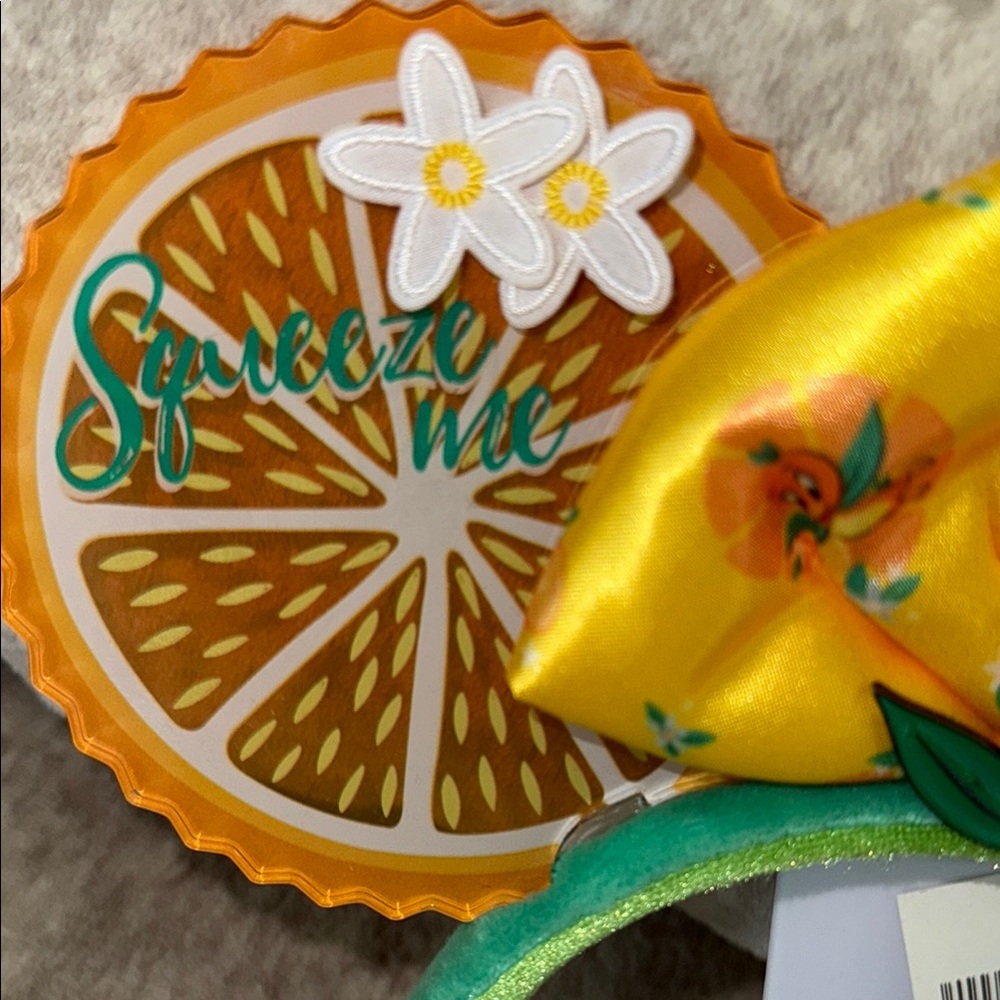 Orange Bird Themed Mouse Ears Headband - Picture 2 of 4